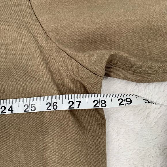 Nautica Mens XXL Button Down Shirt 2XL Long Sleeve Logo Brown Pocket Casual Work - Picture 7 of 11